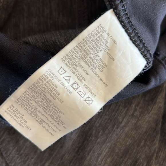 Prana Women's XS Summit Capri Crop Pants Charcoal Gray Space Dye Shirred Pockets - Picture 7 of 16